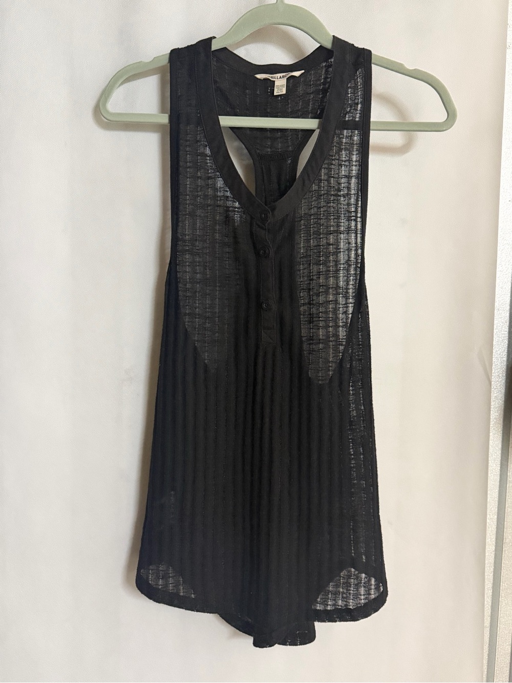 Billabong Sheer Racerback Tank Cover-Up XS Black